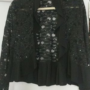 Lacy see thru evening bolero jacket